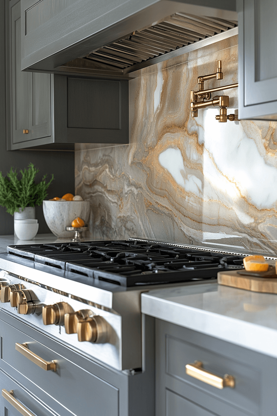 marble backsplash kitchen