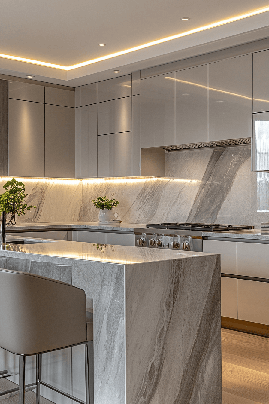 stone backsplash kitchen