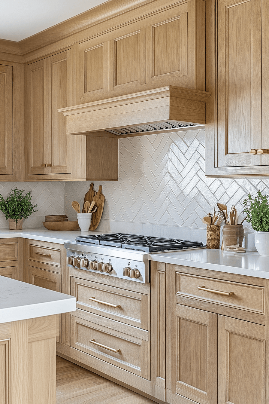 neutral backsplash kitchen
