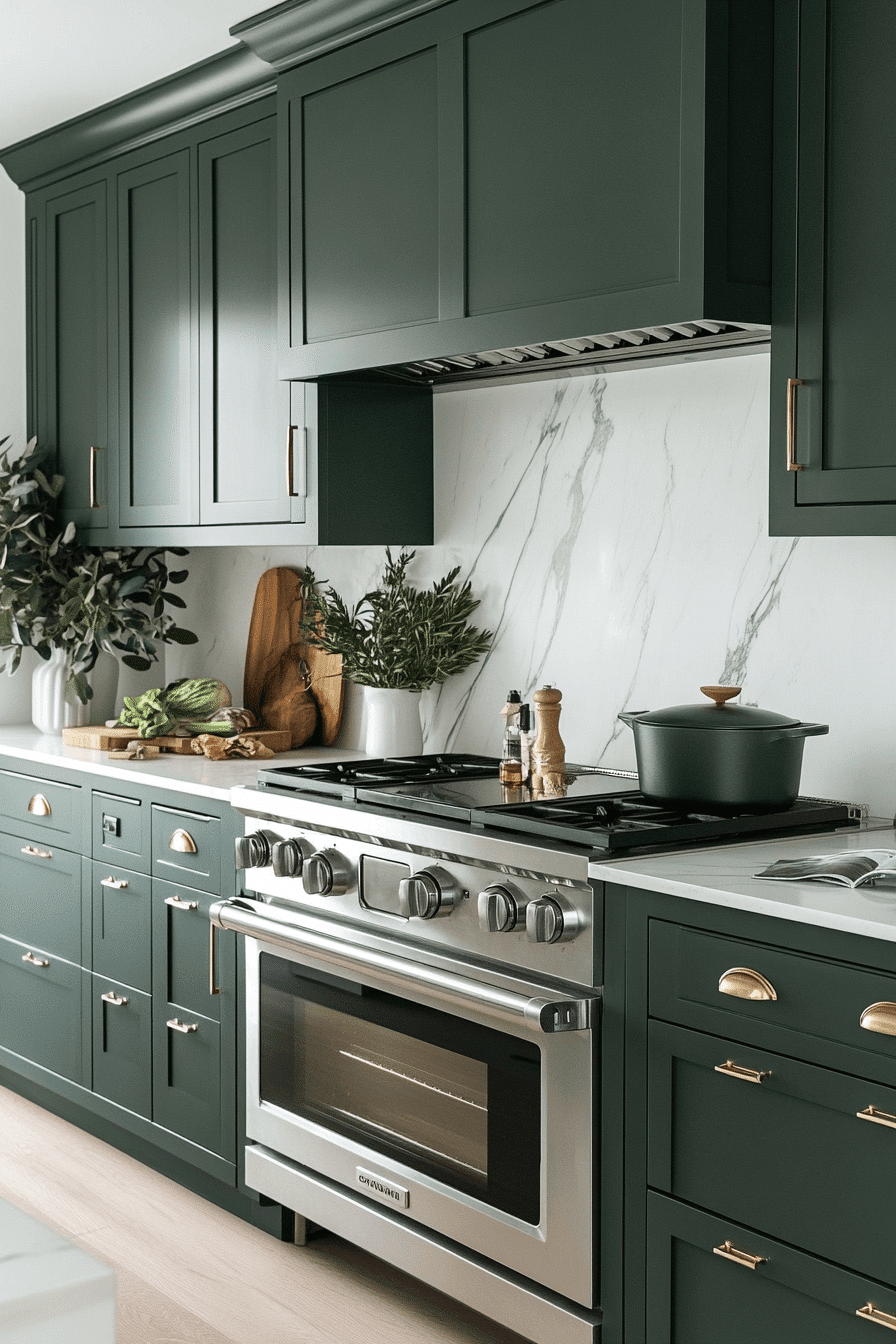 Olive Green Cabinets Kitchen