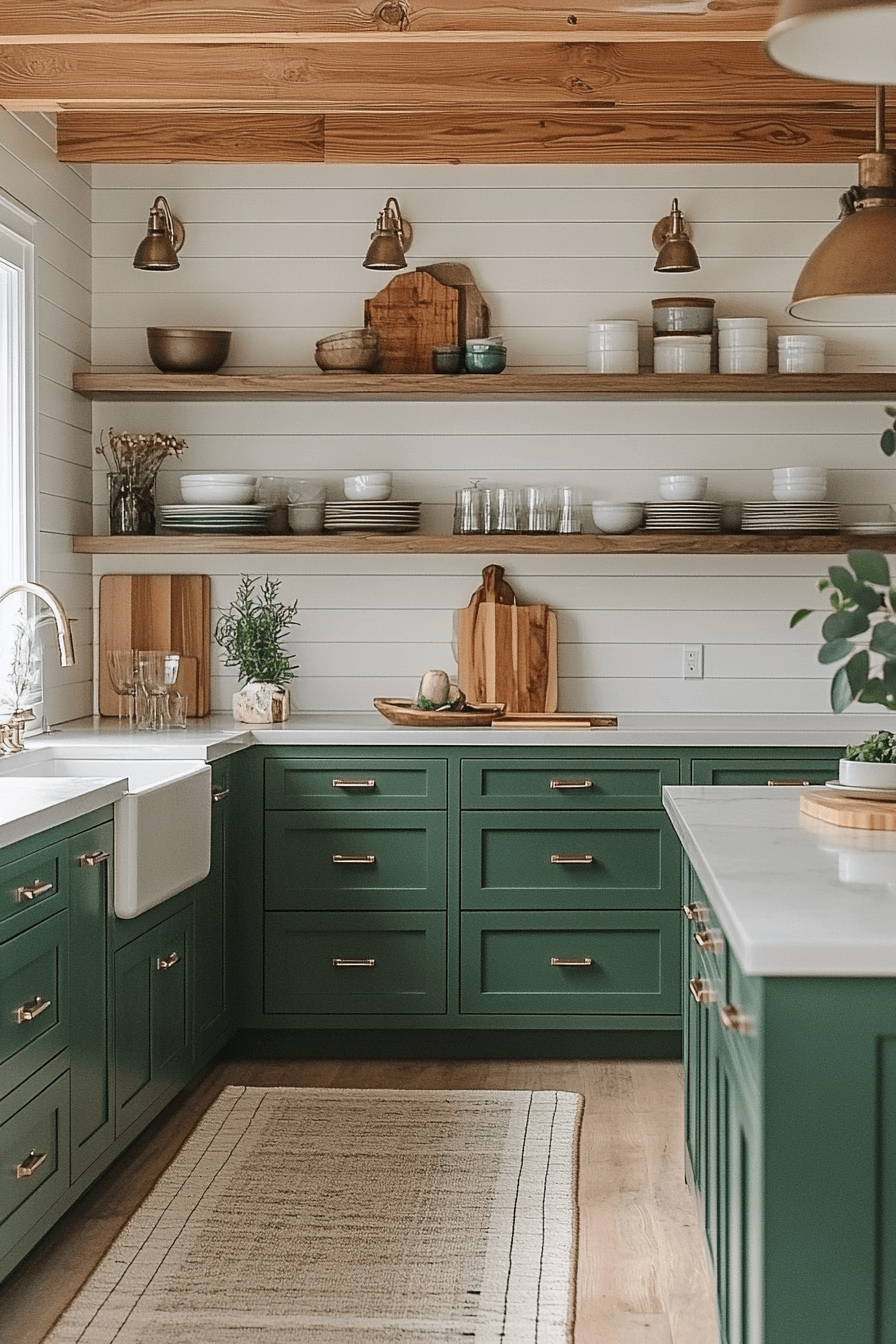 Olive Green Cabinets Kitchen