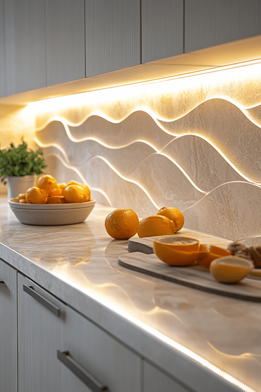 stone backsplash kitchen