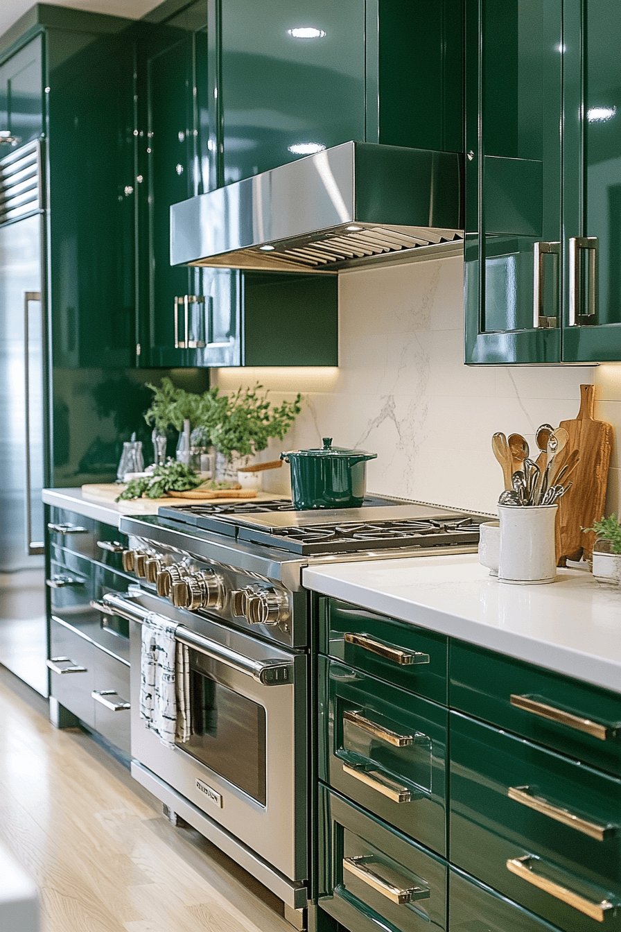 Olive Green Cabinets Kitchen