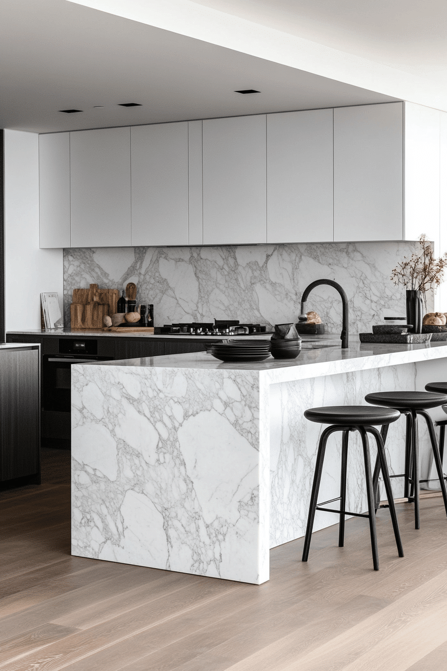 marble backsplash kitchen