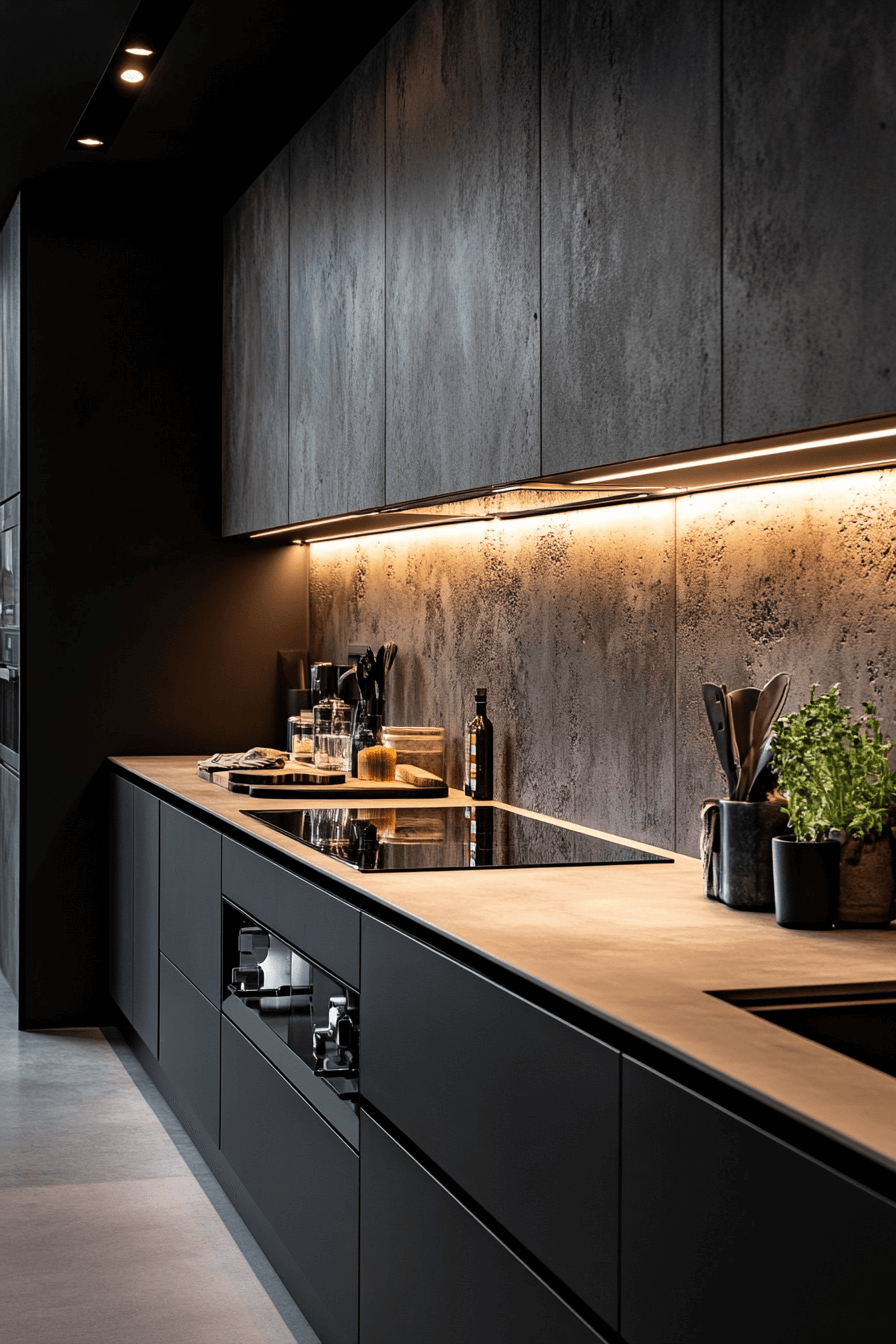 stone backsplash kitchen