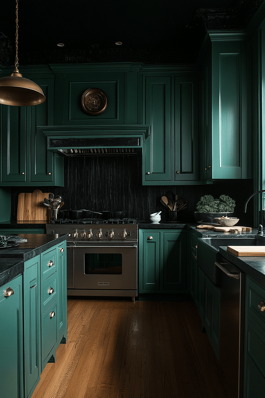 Olive Green Cabinets Kitchen