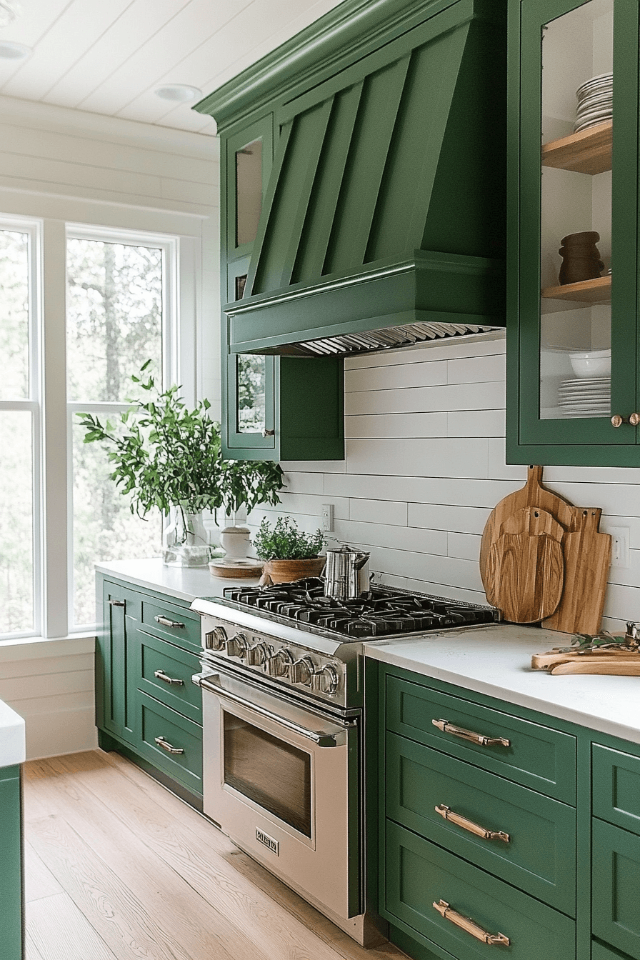 Olive Green Cabinets Kitchen