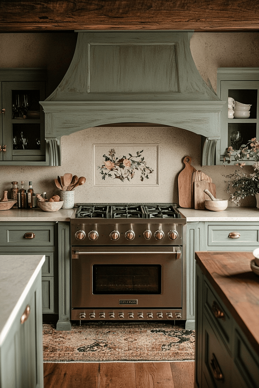 Olive Green Cabinets Kitchen