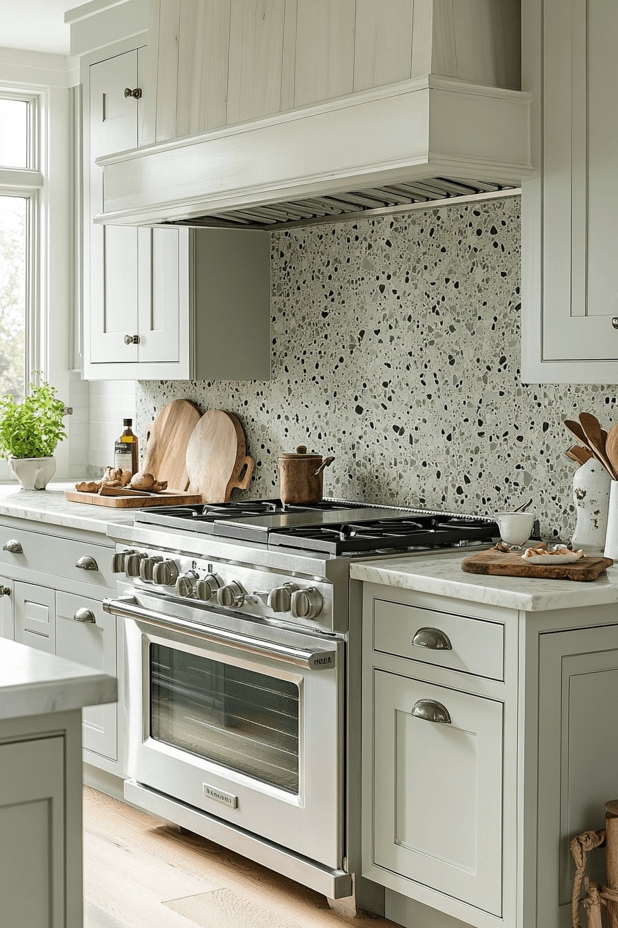 green backsplash kitchen