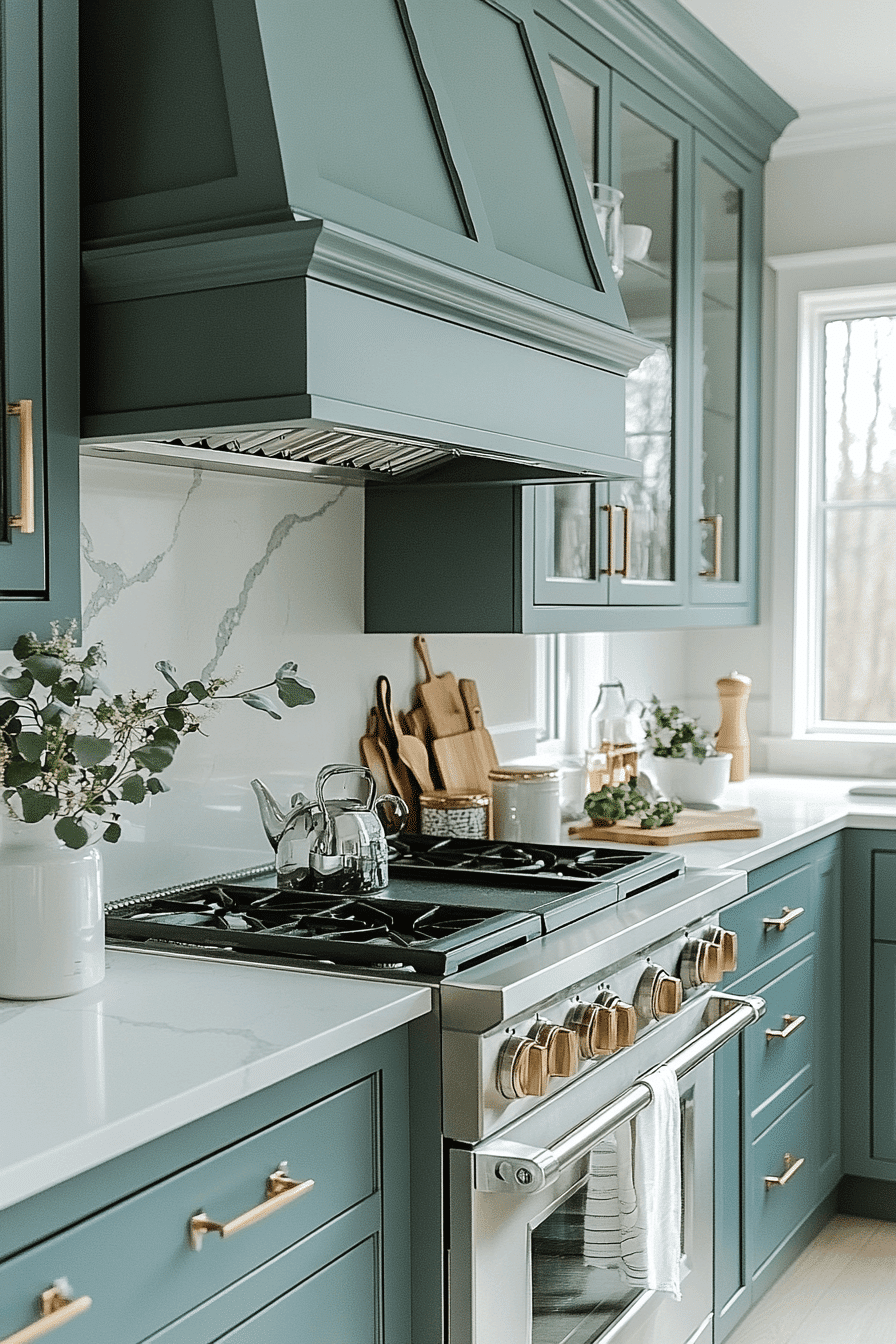 Olive Green Cabinets Kitchen