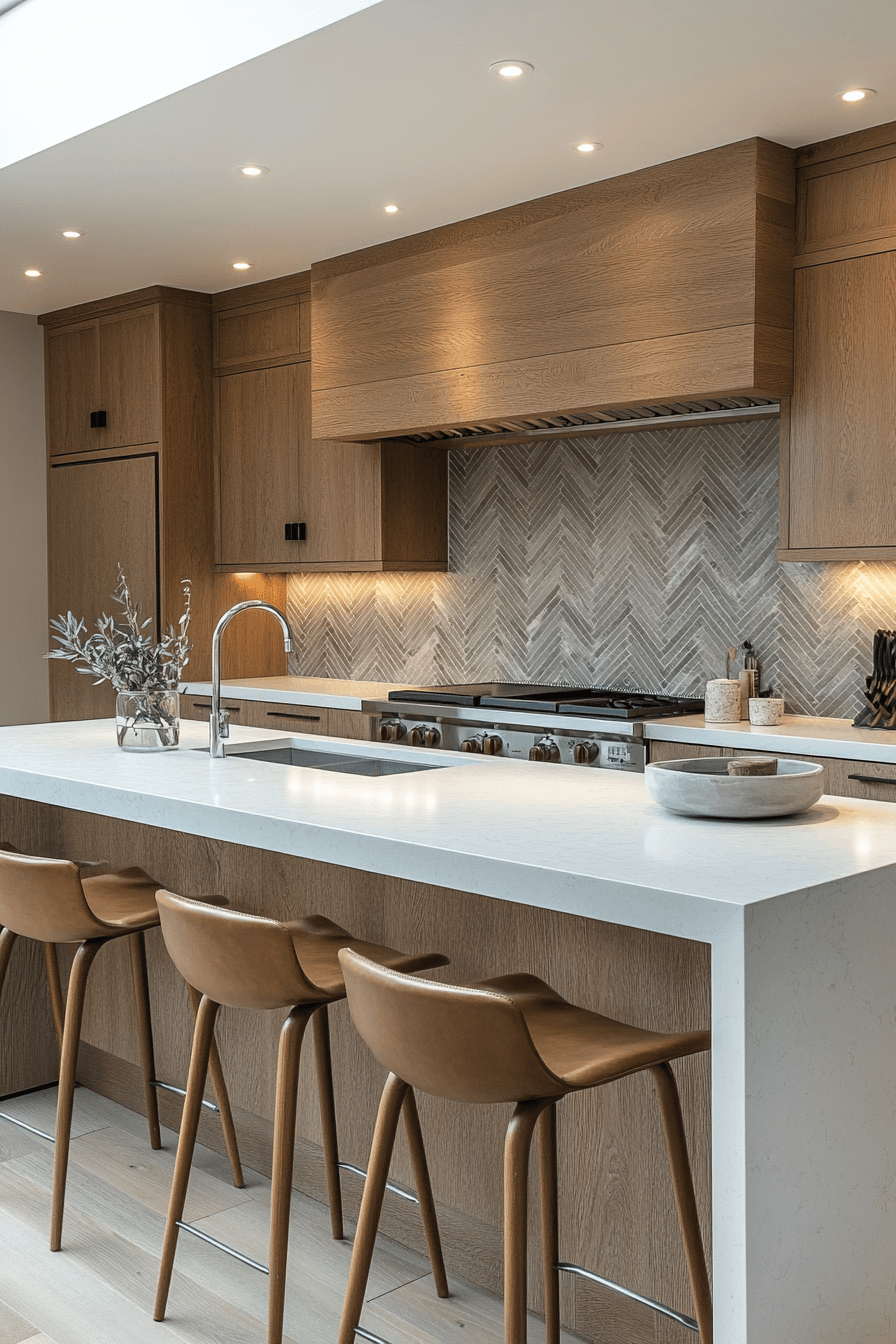 stone backsplash kitchen