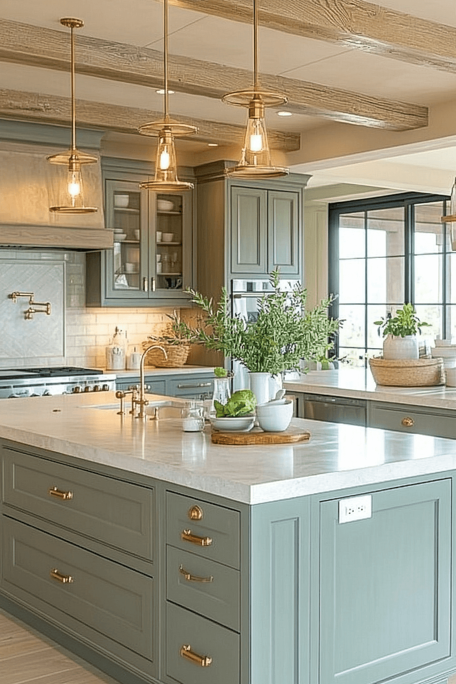 Olive Green Cabinets Kitchen