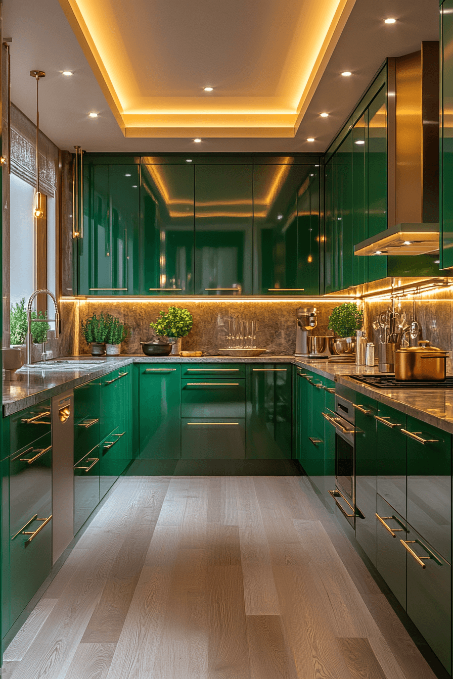 Olive Green Cabinets Kitchen