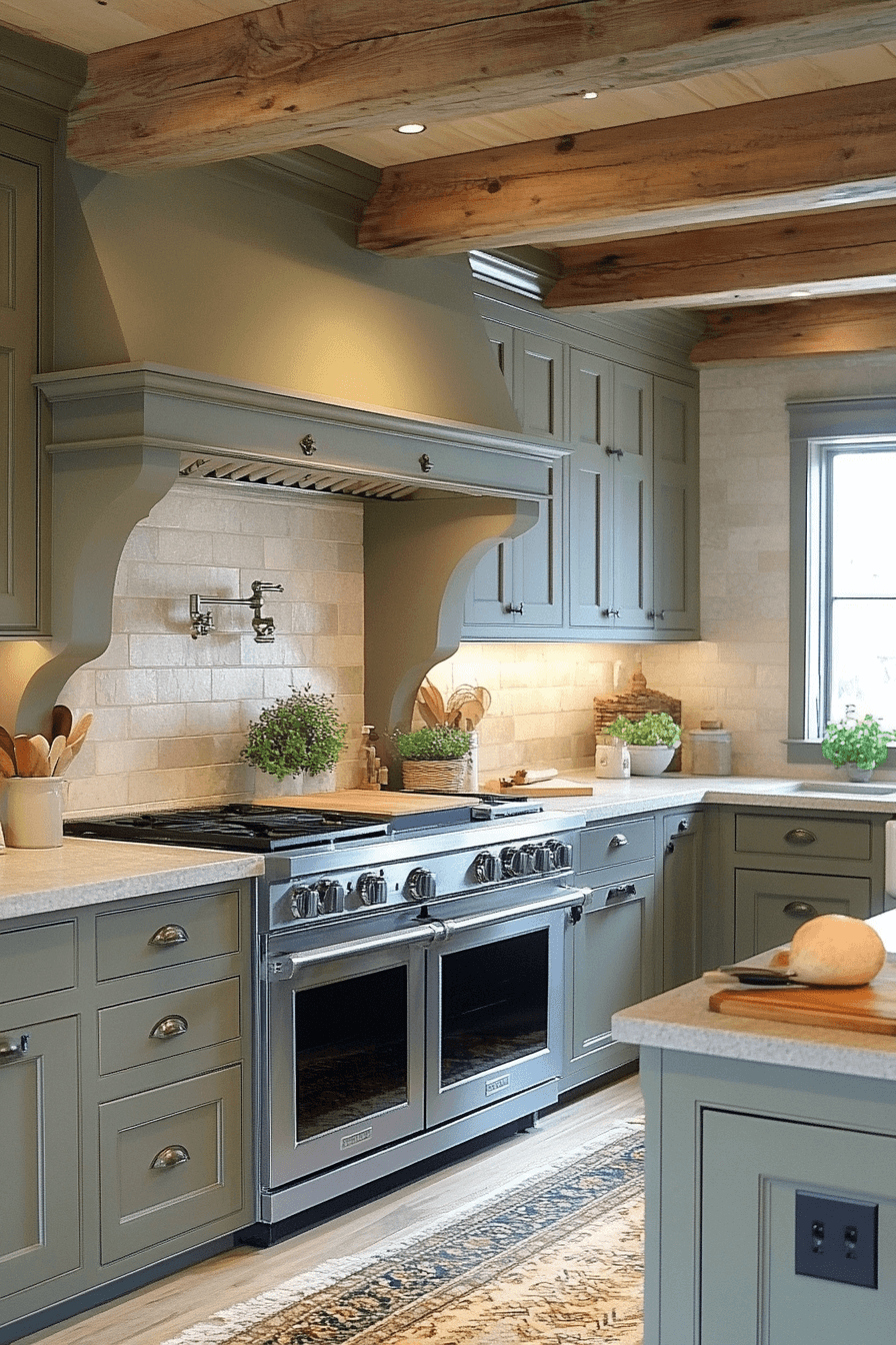 Olive Green Cabinets Kitchen