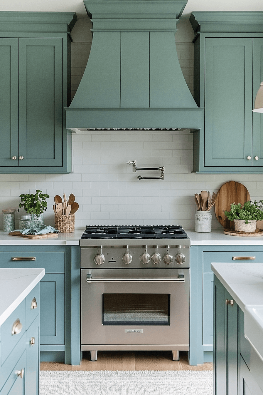 Olive Green Cabinets Kitchen