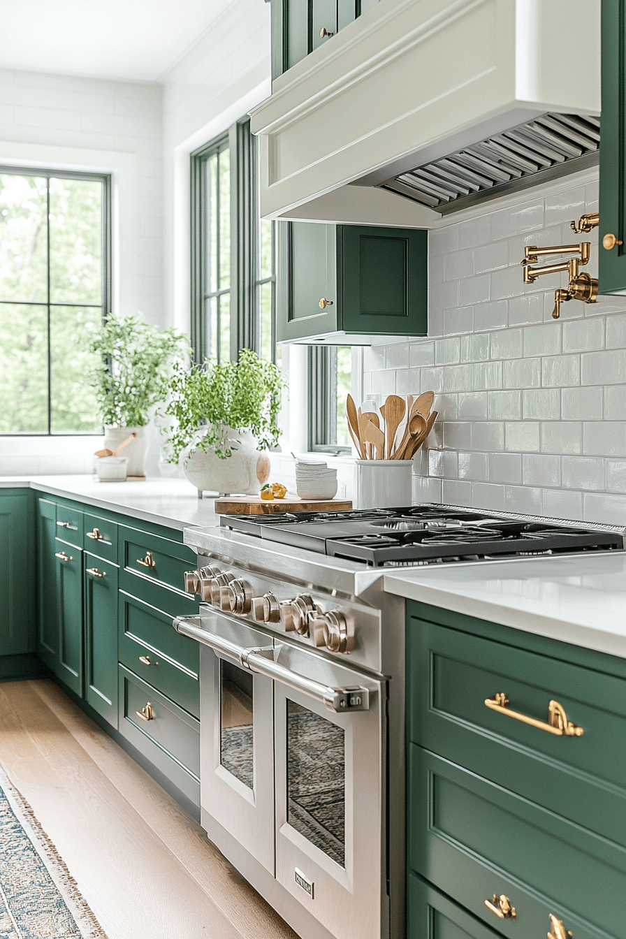 Olive Green Cabinets Kitchen