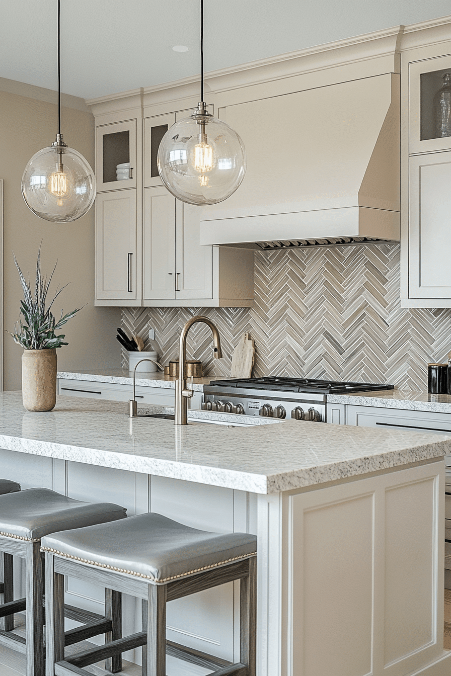 stone backsplash kitchen