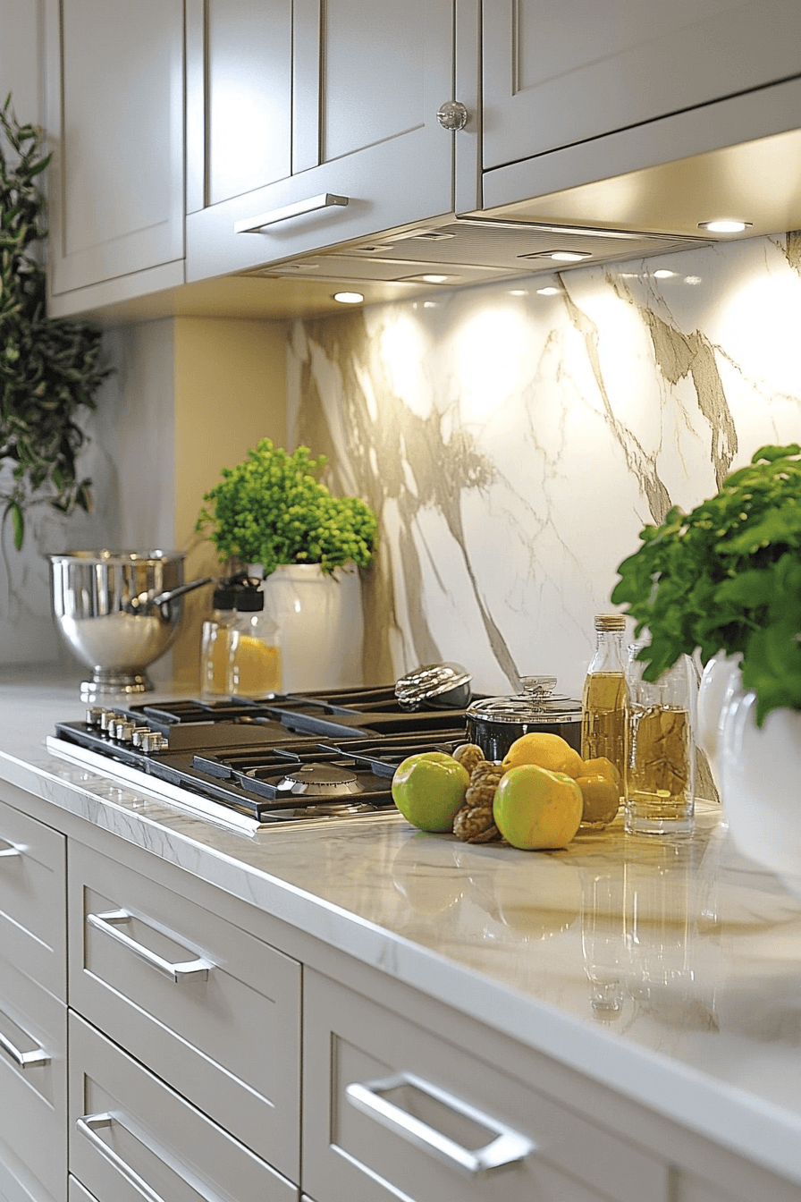 marble backsplash kitchen