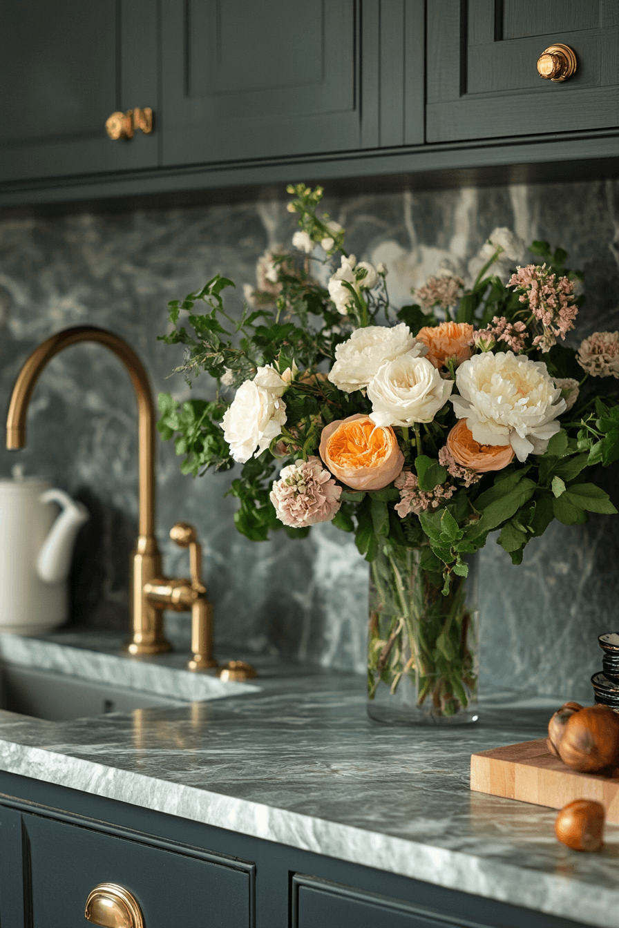 green backsplash kitchen