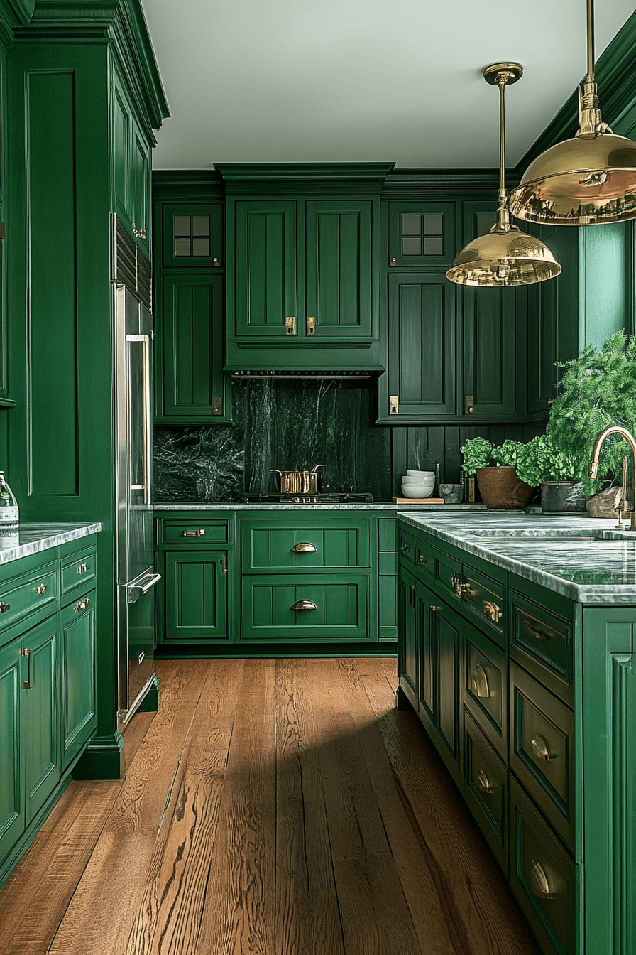 Olive Green Cabinets Kitchen