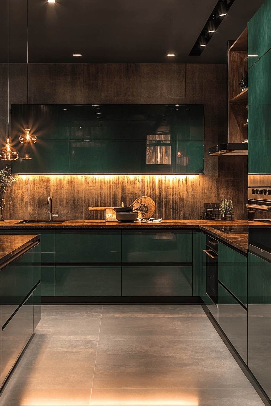 Olive Green Cabinets Kitchen