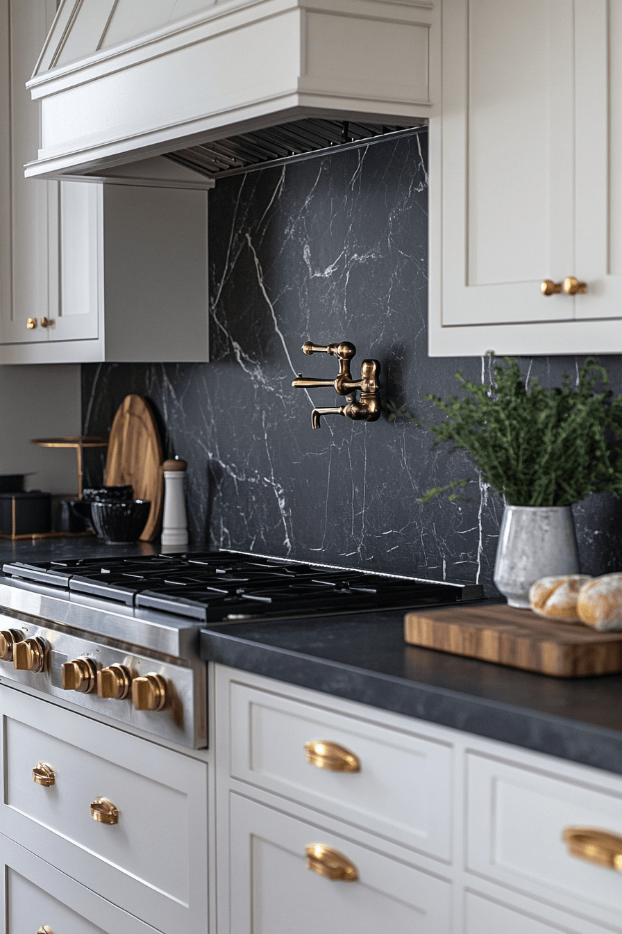 stone backsplash kitchen