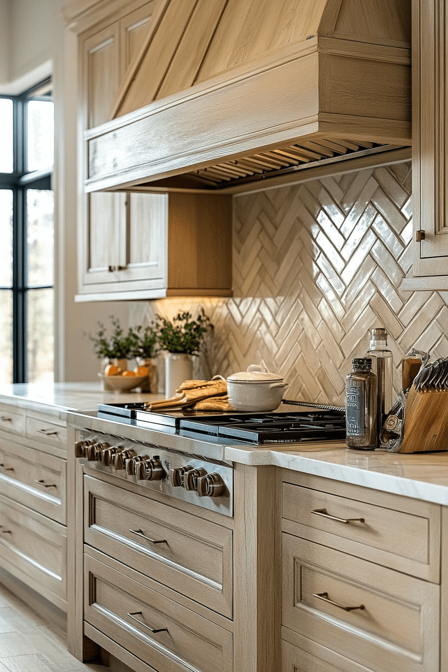 neutral backsplash kitchen
