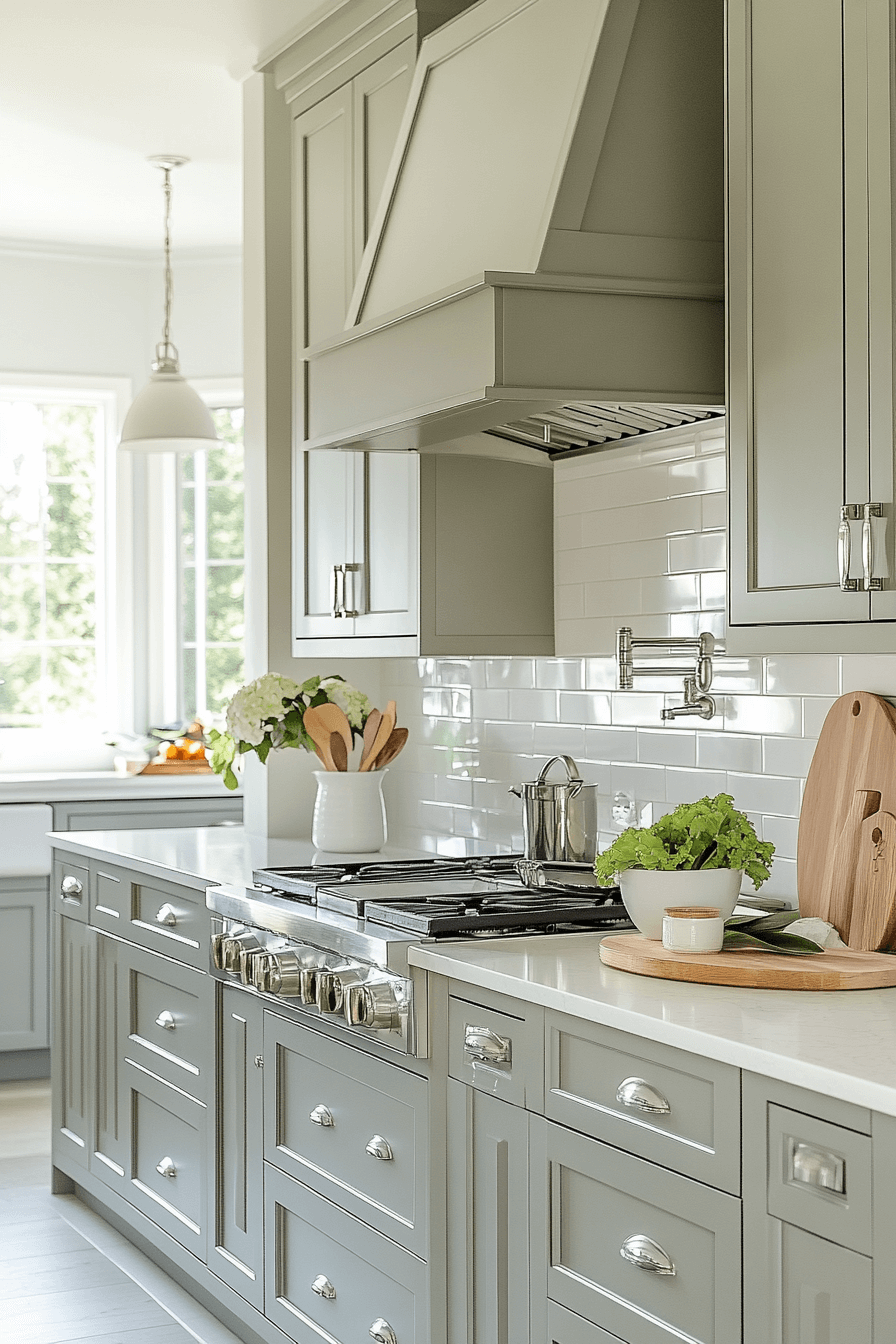 Olive Green Cabinets Kitchen