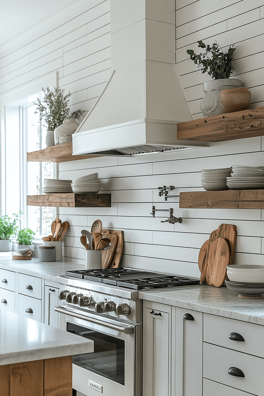 shiplap backsplash kitchen