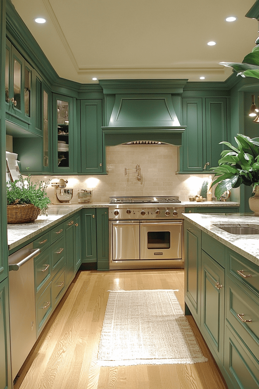 Olive Green Cabinets Kitchen