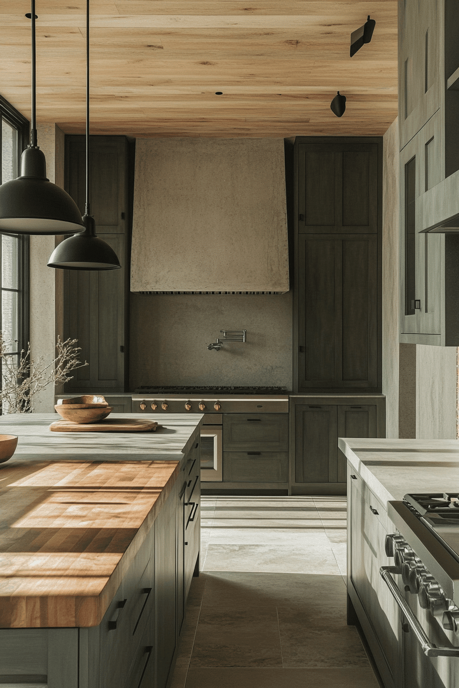 Olive Green Cabinets Kitchen