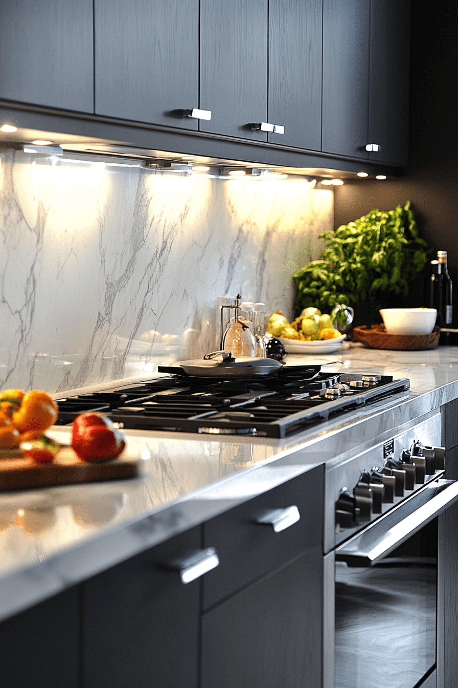 marble backsplash kitchen