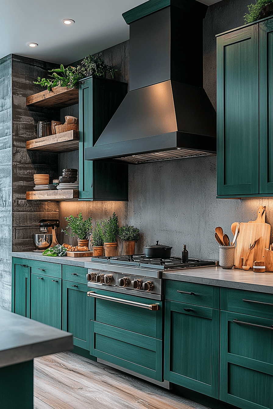 Olive Green Cabinets Kitchen