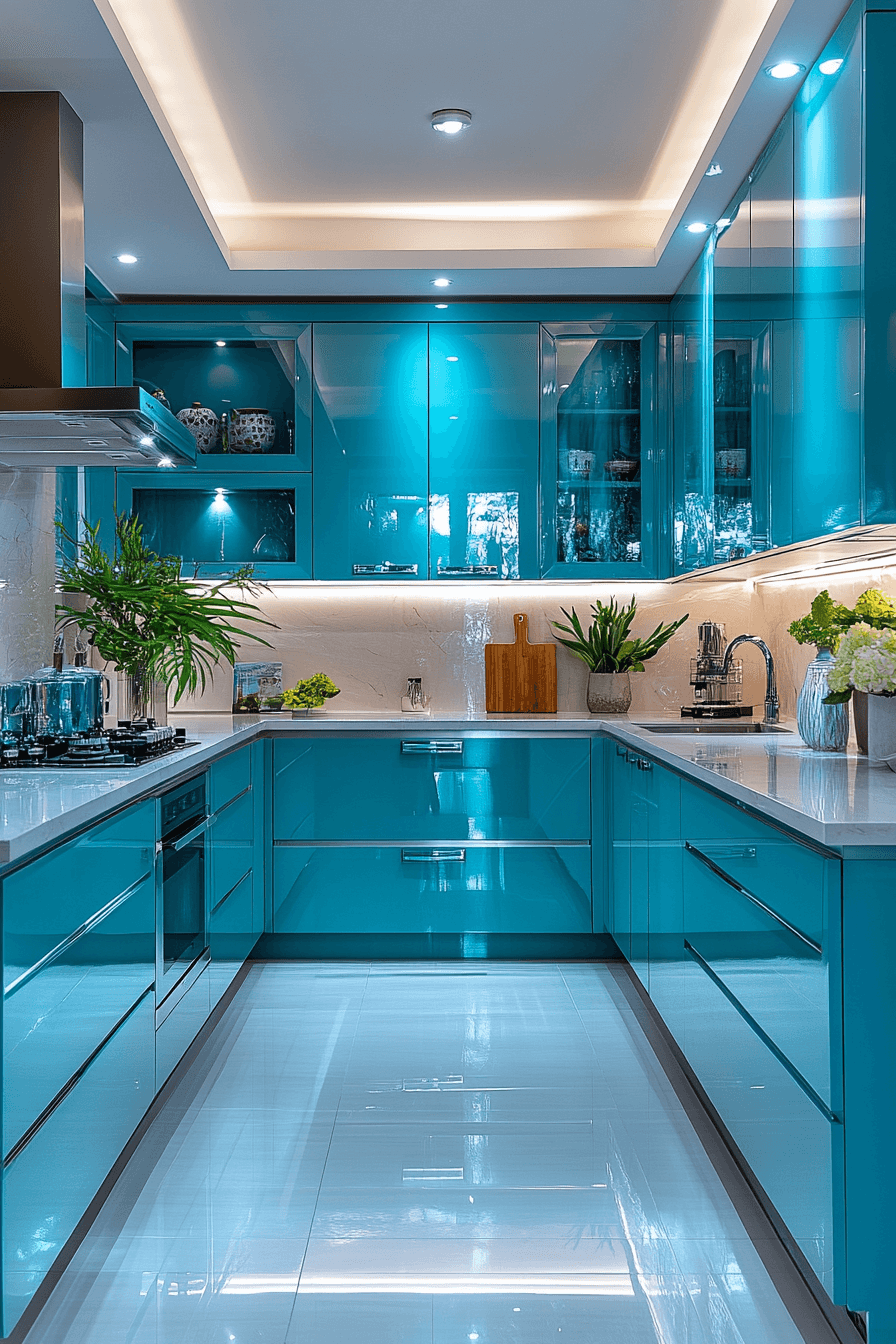 29 Turquoise Kitchen Cabinets That Add a Cheerful Pop of Color Turquoise Kitchen Cabinets
