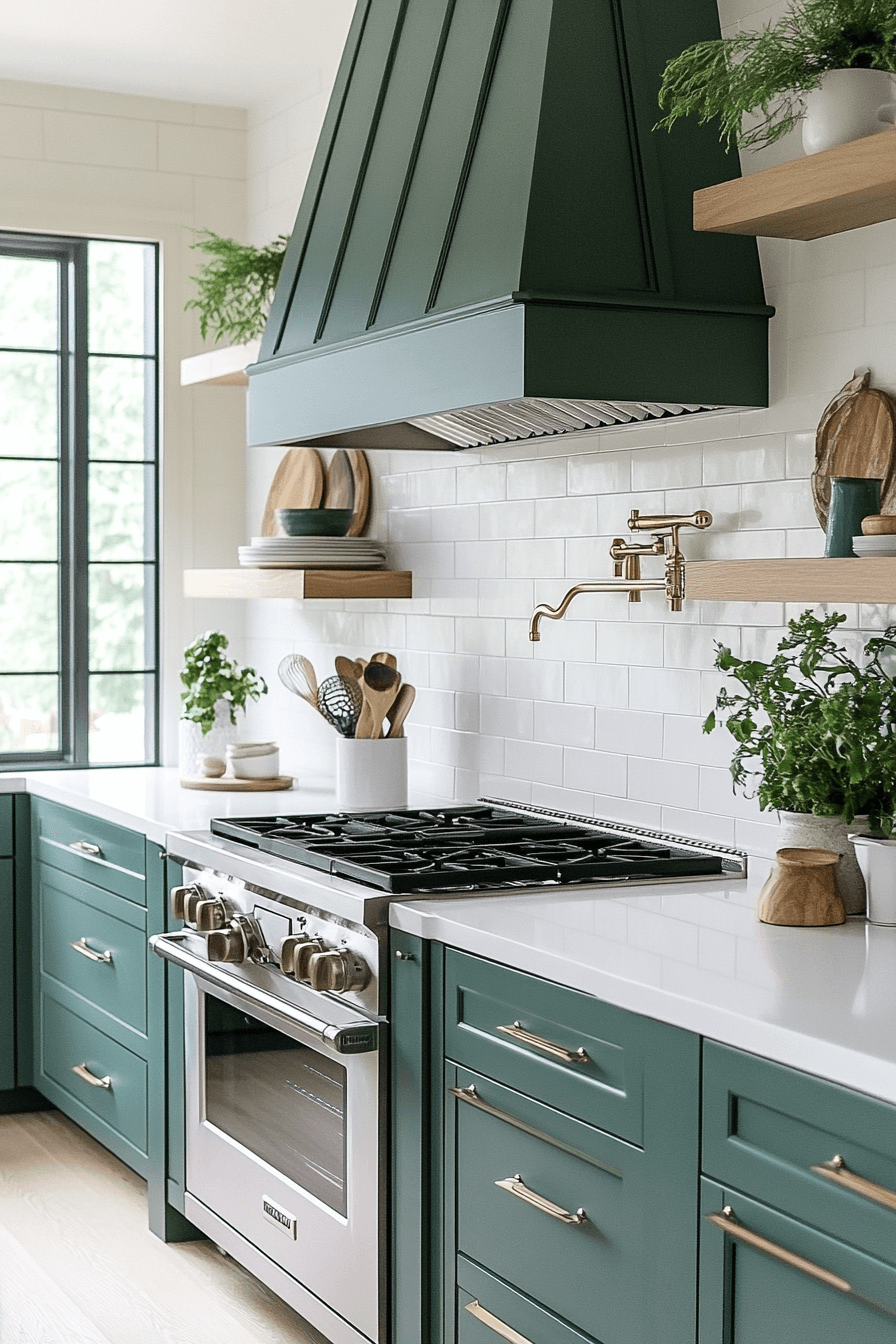 Olive Green Cabinets Kitchen