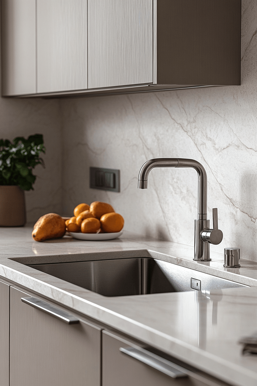 marble backsplash kitchen