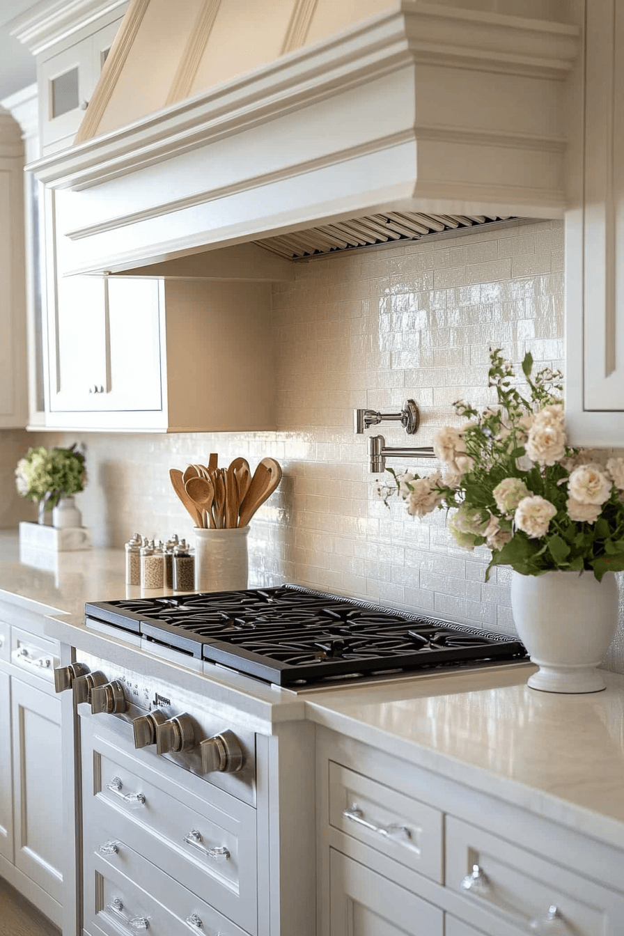 neutral backsplash kitchen