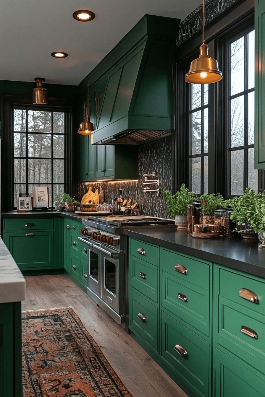 Olive Green Cabinets Kitchen