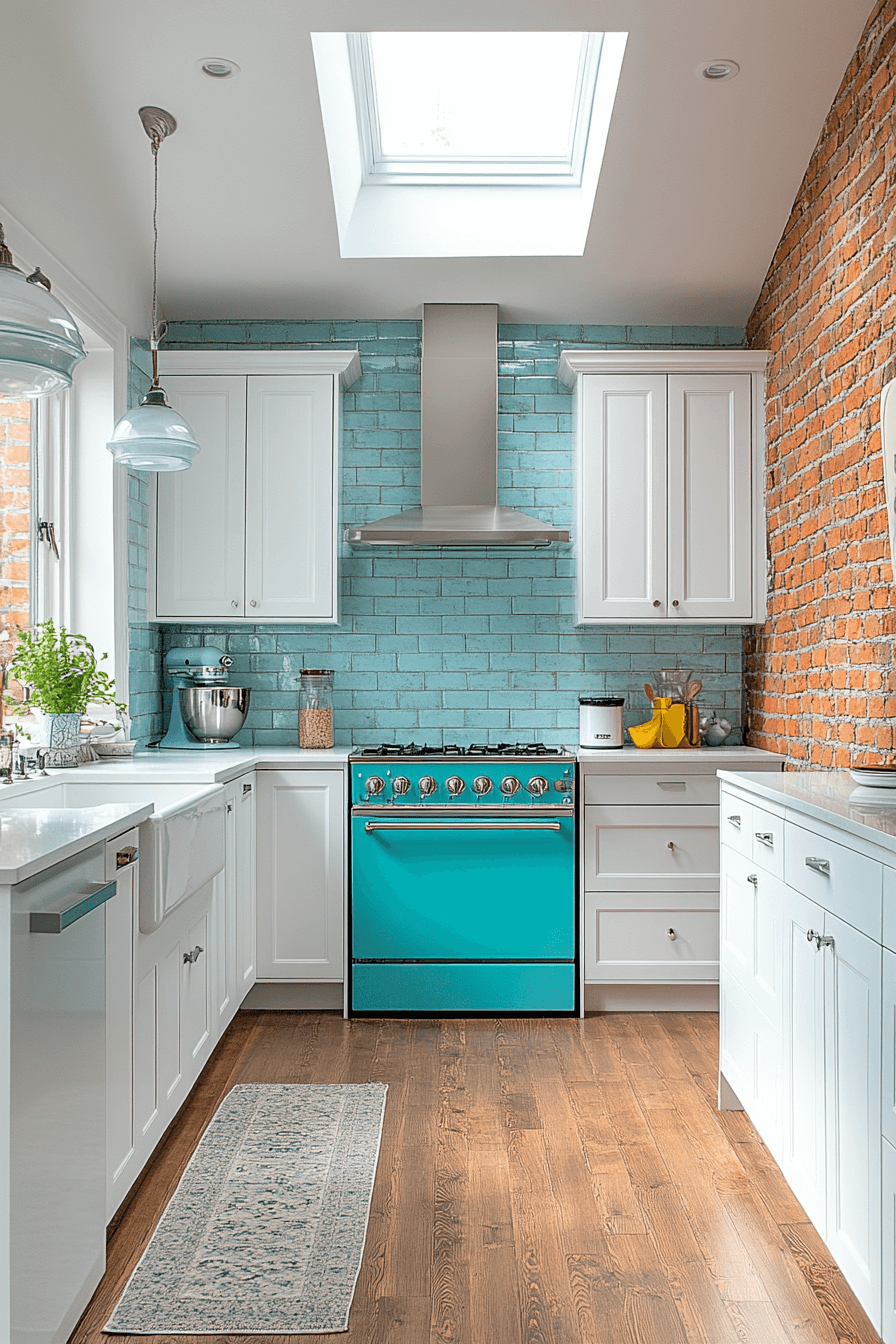 brick backsplash kitchen