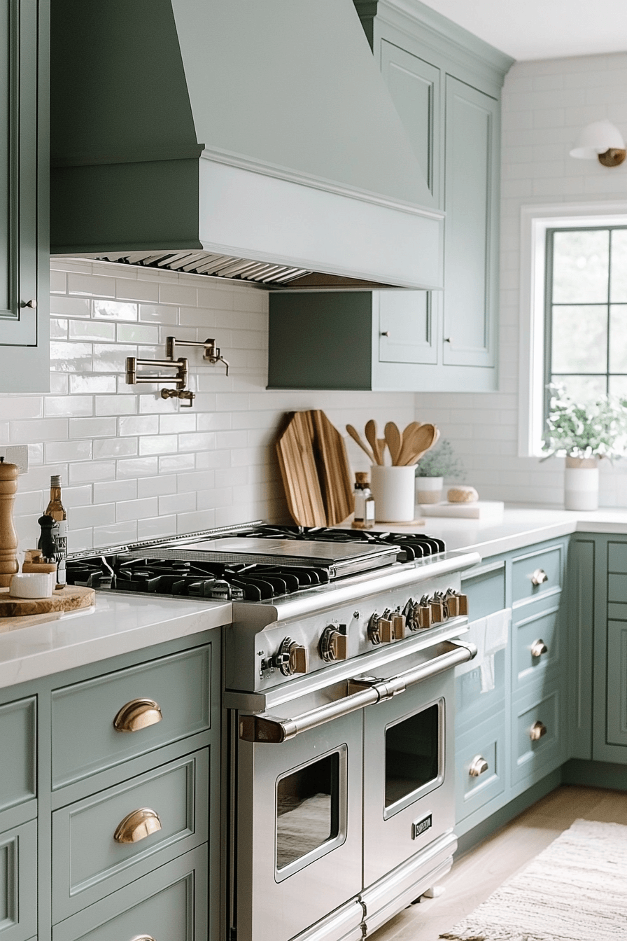 Olive Green Cabinets Kitchen