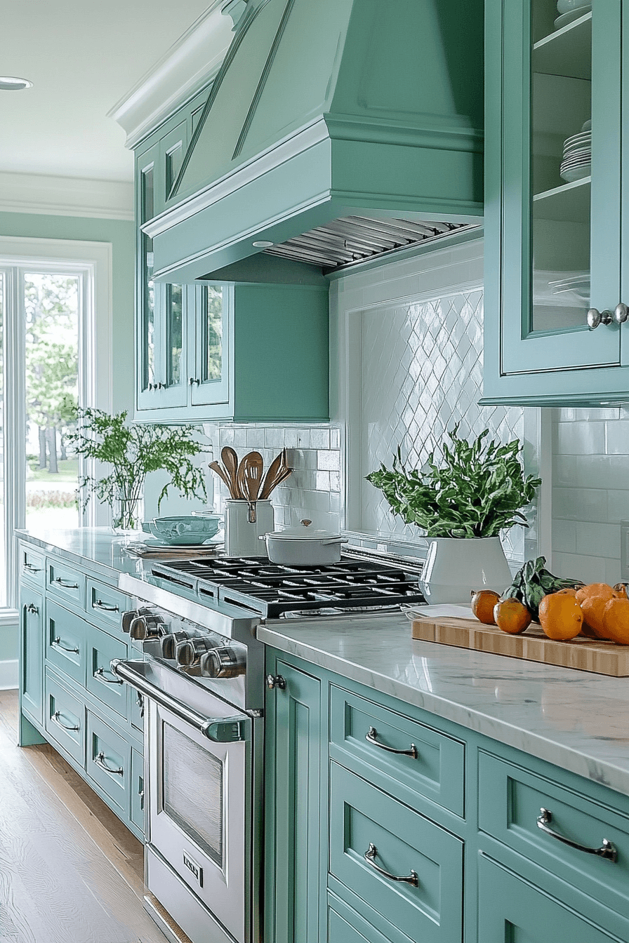 Olive Green Cabinets Kitchen