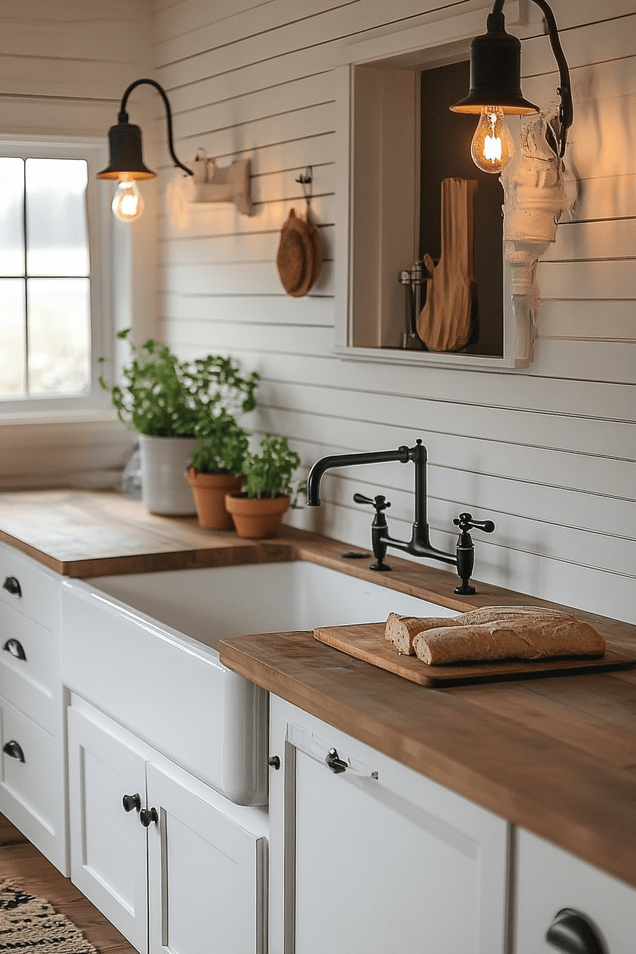 shiplap backsplash kitchen