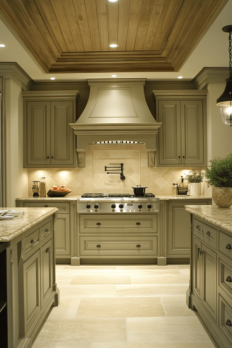 Olive Green Cabinets Kitchen