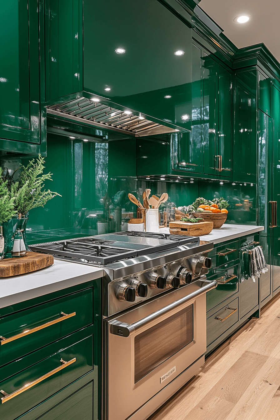 Olive Green Cabinets Kitchen