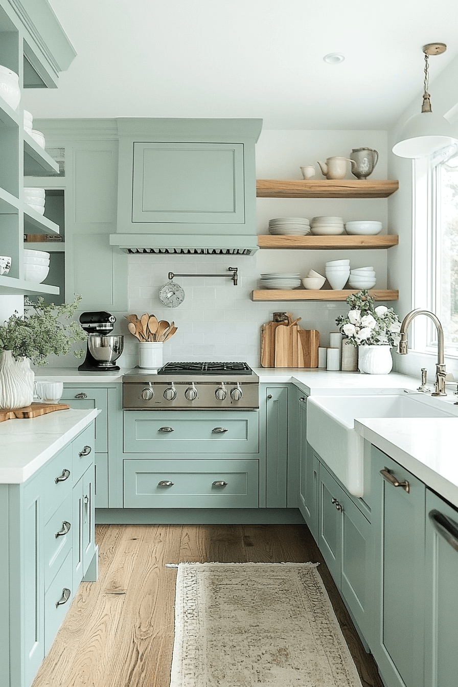 Olive Green Cabinets Kitchen