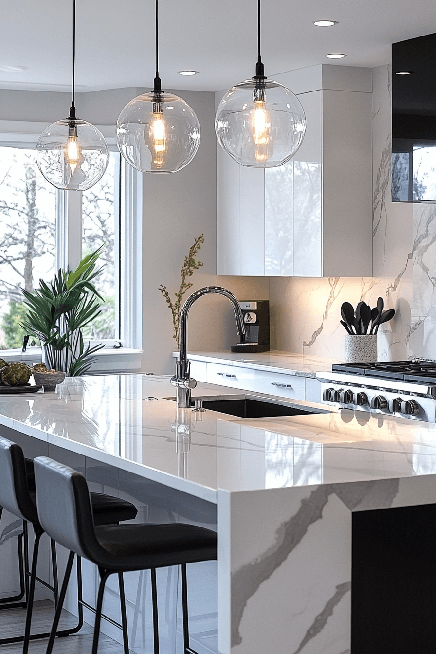 stone backsplash kitchen