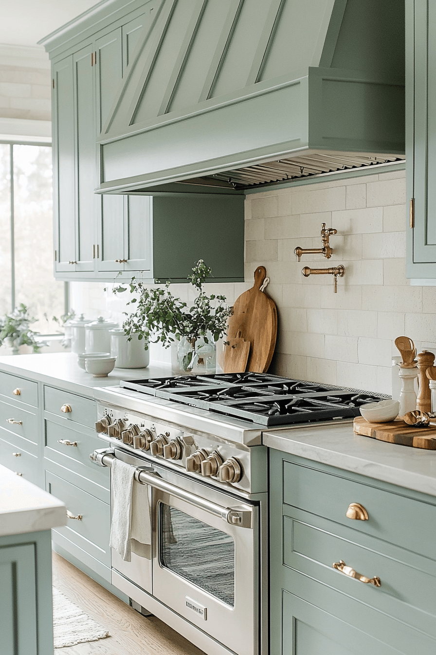 Olive Green Cabinets Kitchen