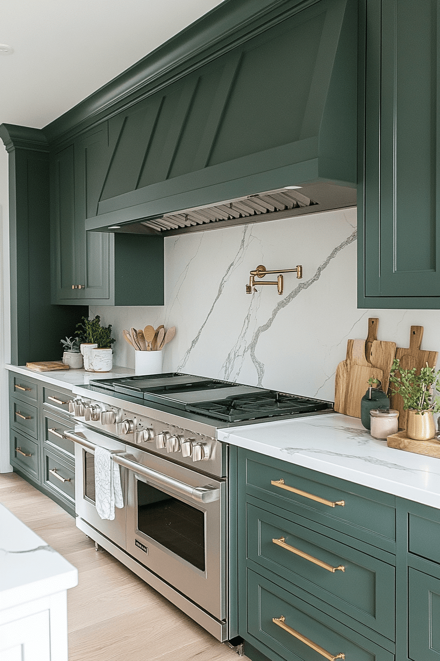 Olive Green Cabinets Kitchen