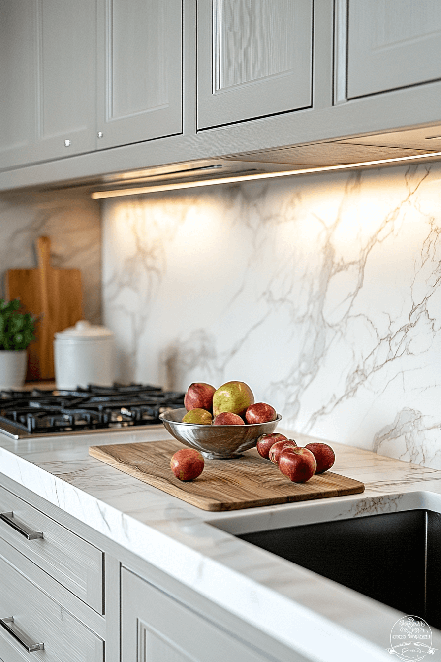 marble backsplash kitchen