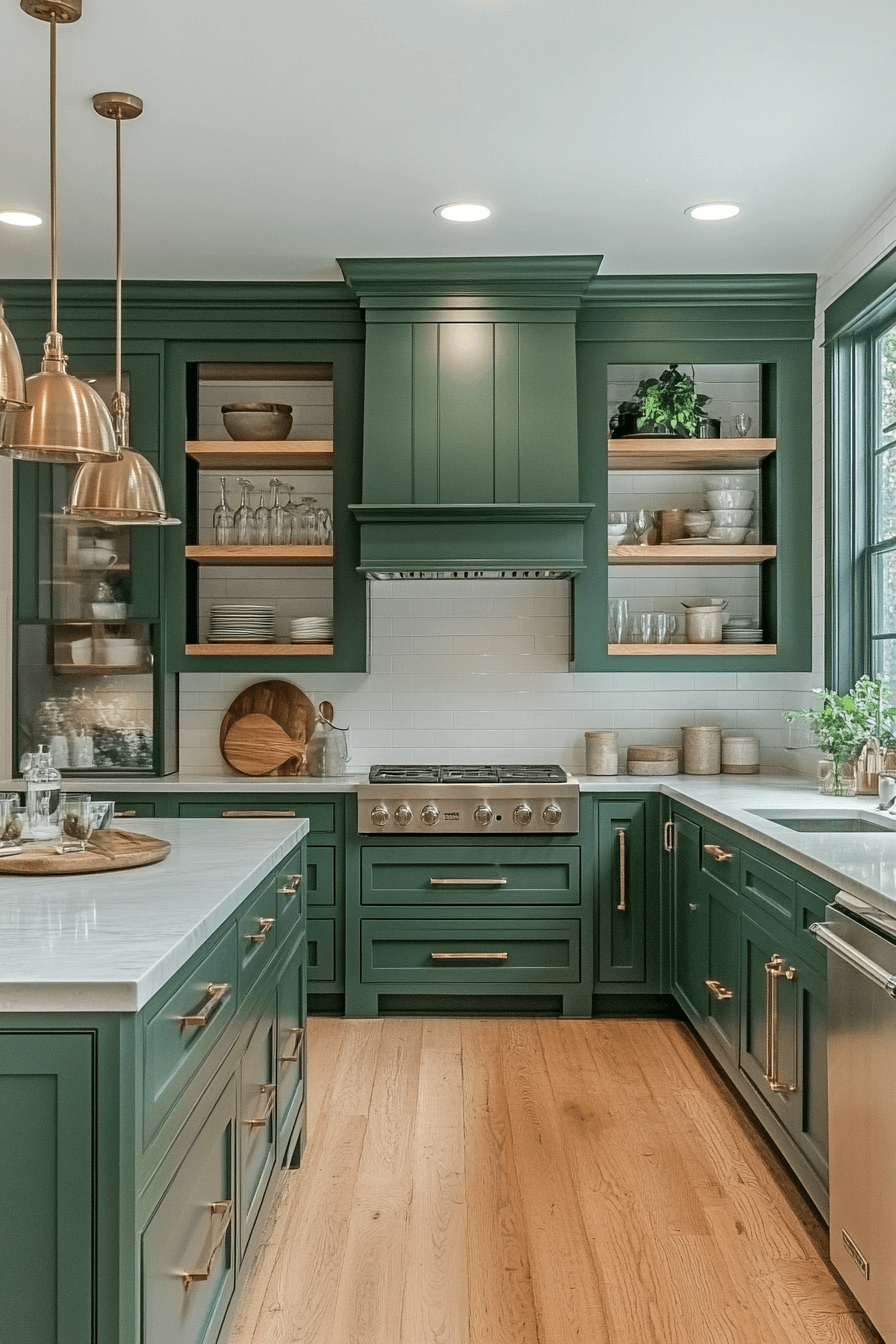 Olive Green Cabinets Kitchen